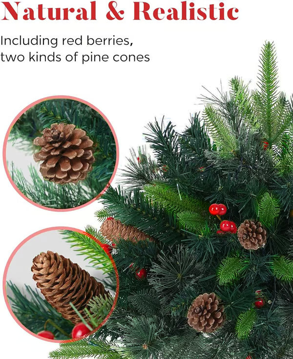 Mini Artificial Christmas Tree ~ Weatherproof sparkle for entryways and patios.