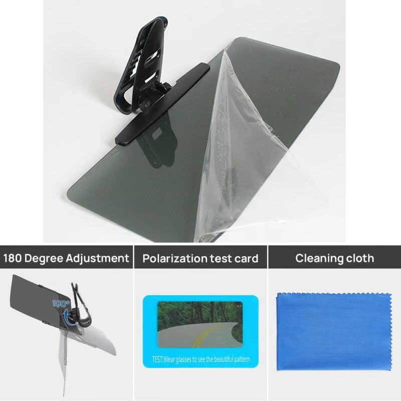 Polarized Car Visor ~ Block glare and drive comfortably in any weather.