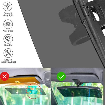 Polarized Car Visor ~ Block glare and drive comfortably in any weather.