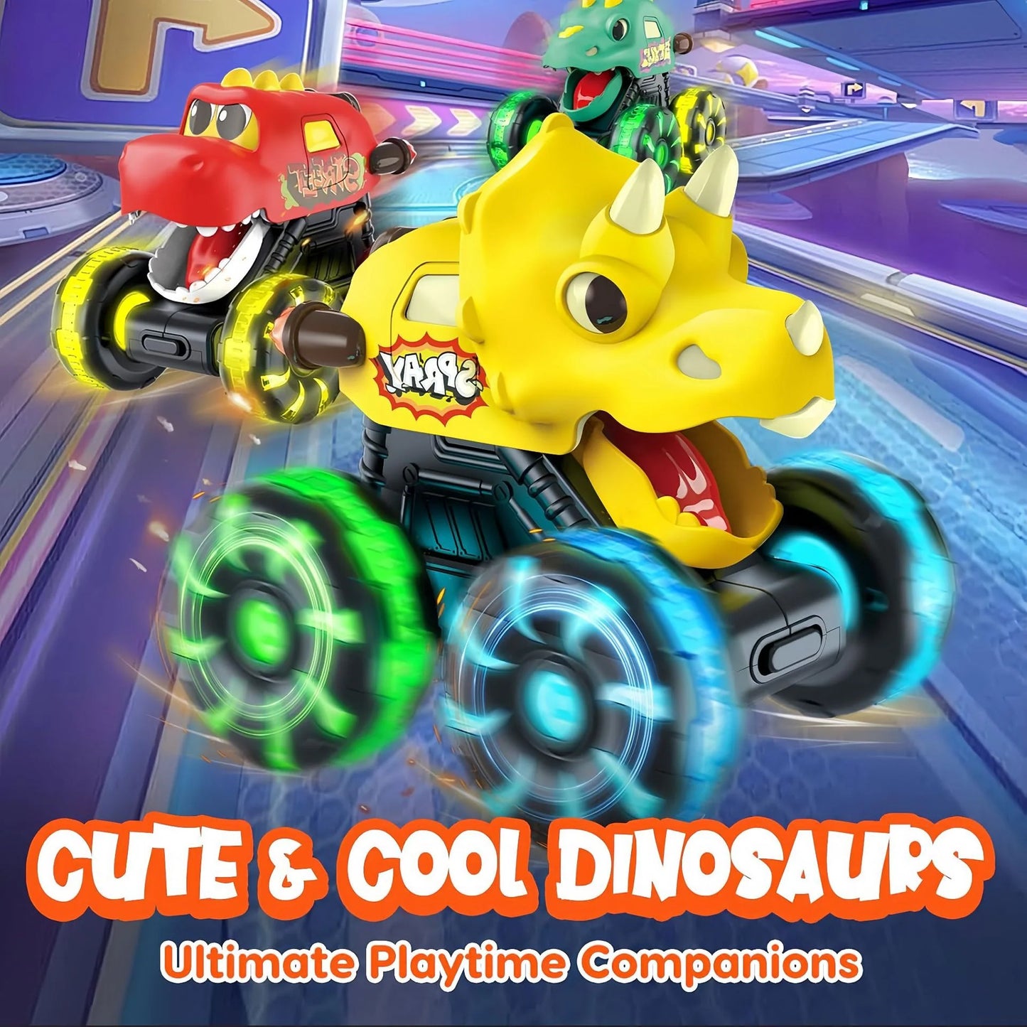Press & Go Dino Monster Truck ~ The push-and-go toy that never gets old.