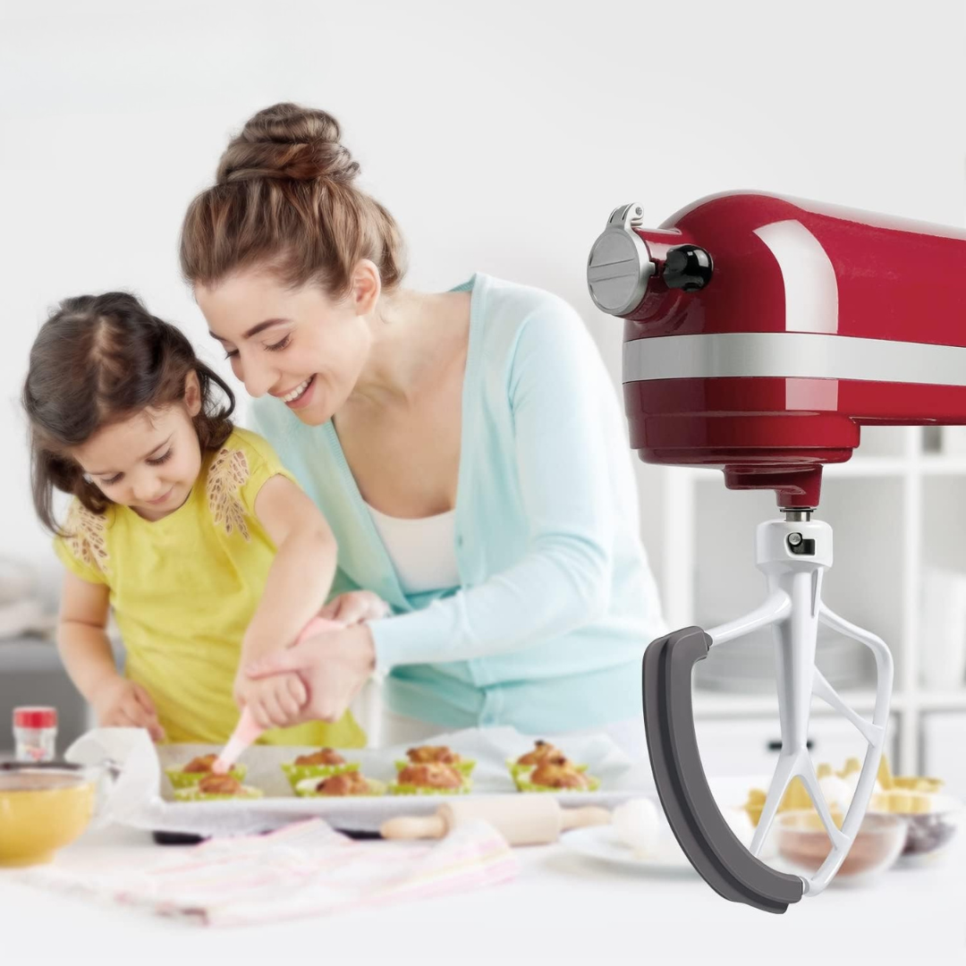 Flex edge beater for mixers ~ Smooth, Even Mixing with Zero Scraping.