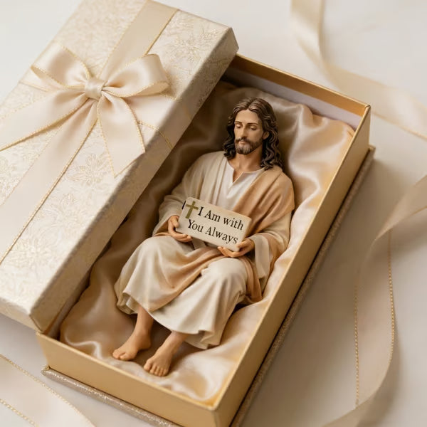 Hand-Painted Resin Jesus Figurine ~ A Daily Reminder You Are Never Alone.