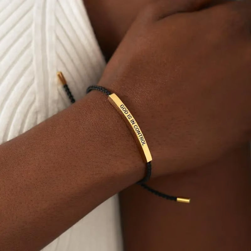 “God is in Control” Inspiring Bracelet ~ A Daily Reminder of Faith, Peace, and Strength