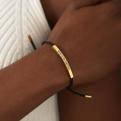 “God is in Control” Inspiring Bracelet ~ A Daily Reminder of Faith, Peace, and Strength