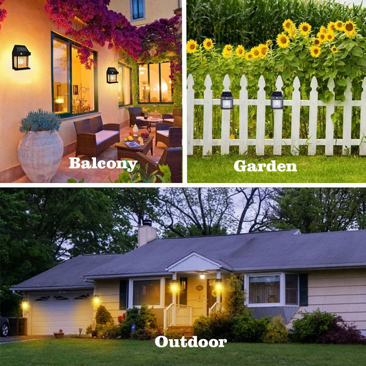 Outdoor Solar Wall Lamp ~ Brighten your outdoors with zero electricity