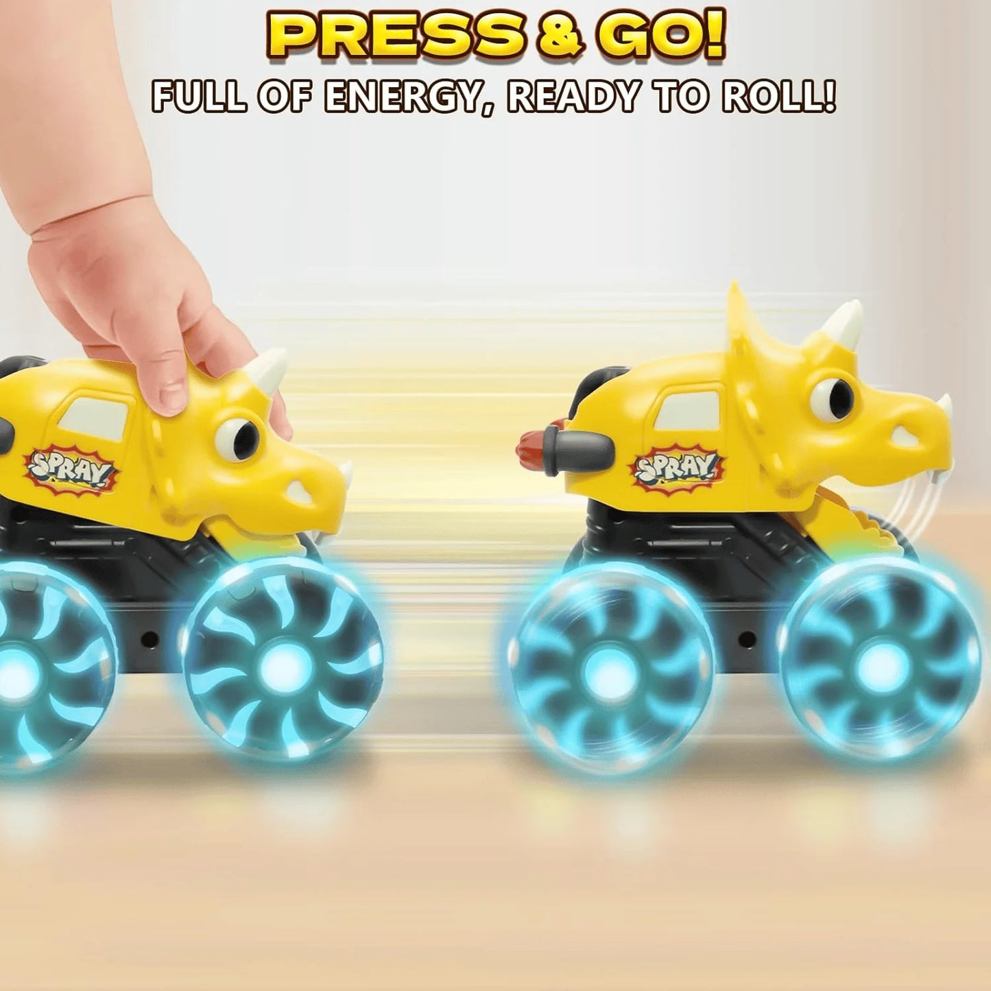 Press & Go Dino Monster Truck ~ The push-and-go toy that never gets old.