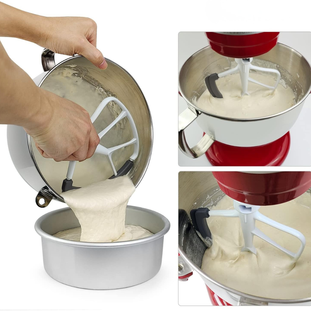 Flex edge beater for mixers ~ Smooth, Even Mixing with Zero Scraping.