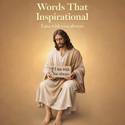 Hand-Painted Resin Jesus Figurine ~ A Daily Reminder You Are Never Alone.