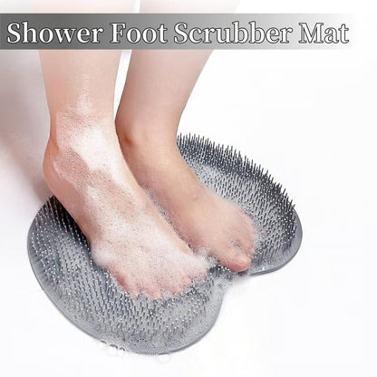 Silicone Shower Foot Scrubber Mat ~ Clean and massage feet hands-free in seconds