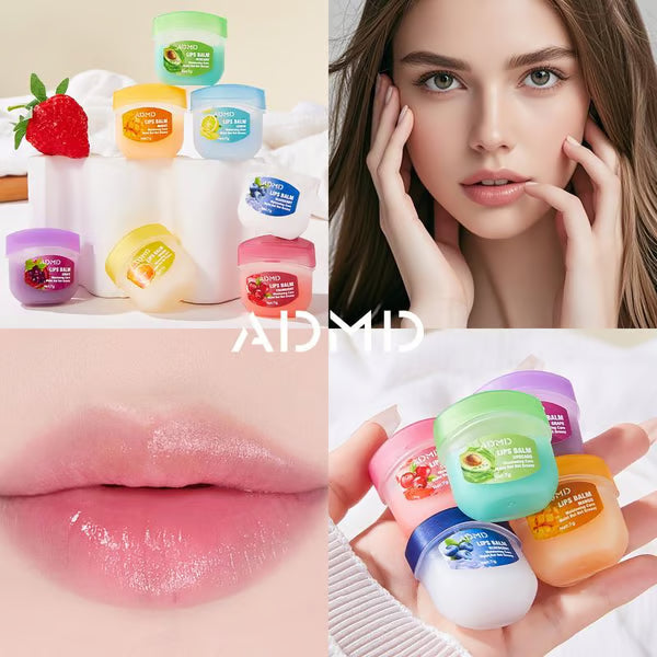 8Pcs Fruit Flavored Lip Care Set ~ Turn dry, cracked lips into glass-shine perfection