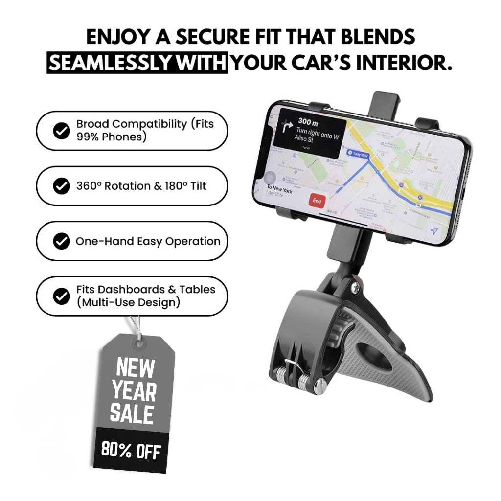 Multifunctional Car Dashboard Phone Holder ~ The Last Phone Mount You’ll Ever Need-