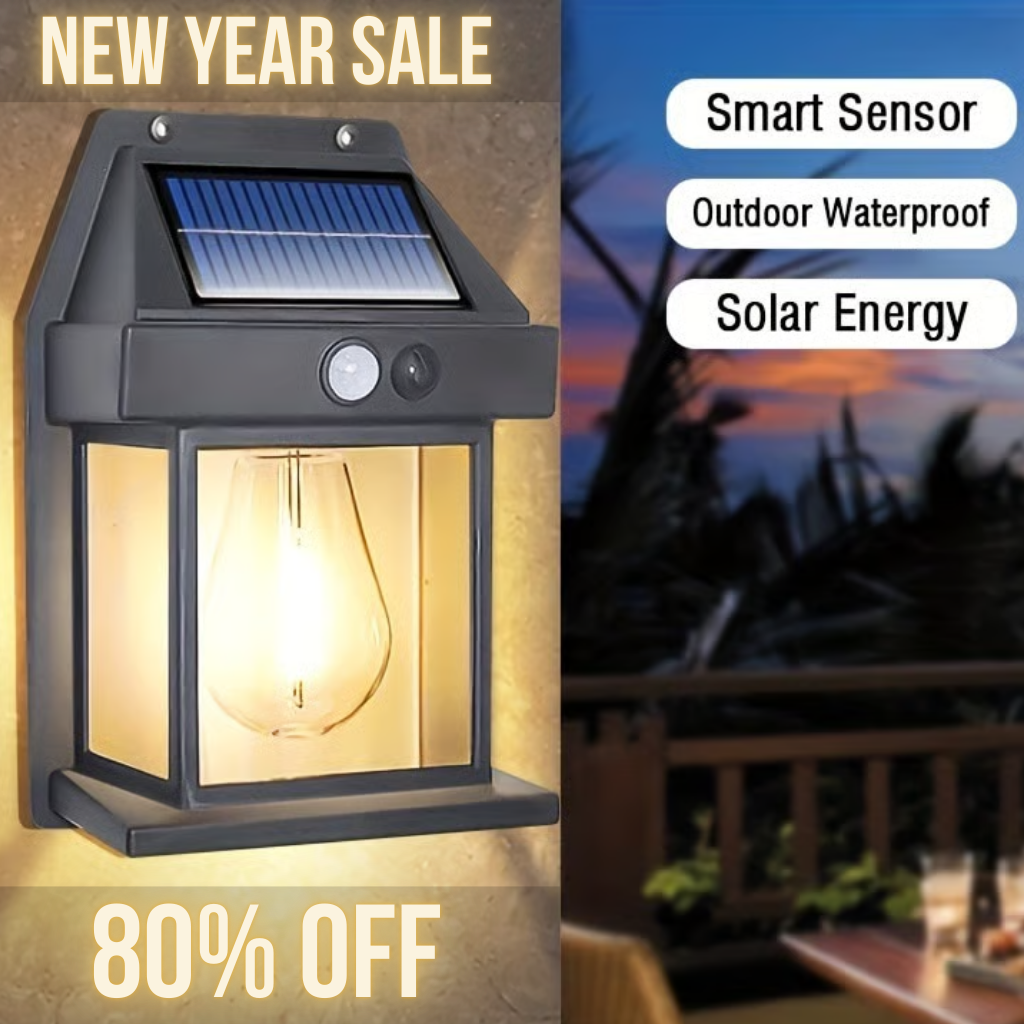 Outdoor Solar Wall Lamp ~ Brighten your outdoors with zero electricity