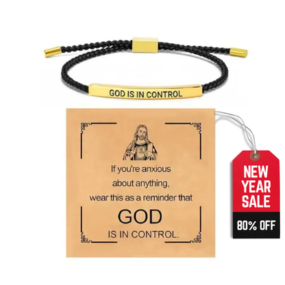 “God is in Control” Inspiring Bracelet ~ A Daily Reminder of Faith, Peace, and Strength
