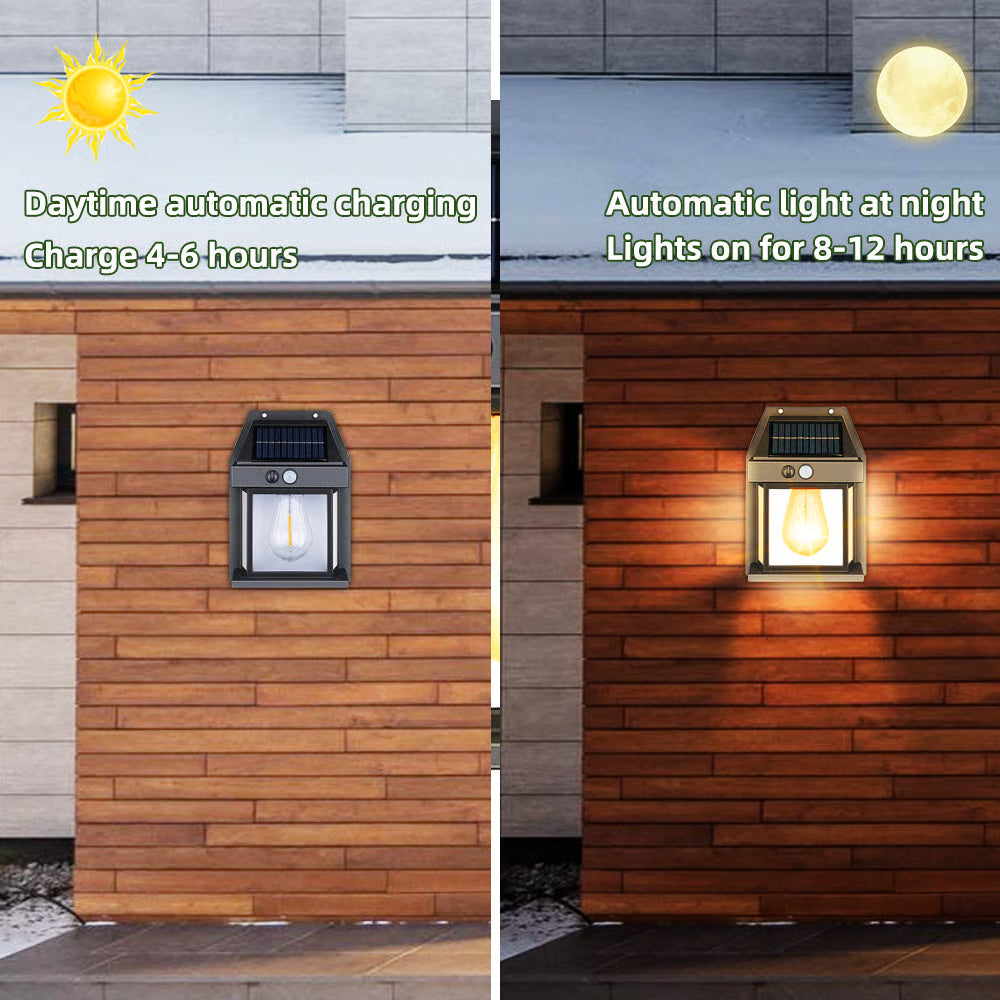 Outdoor Solar Wall Lamp ~ Brighten your outdoors with zero electricity
