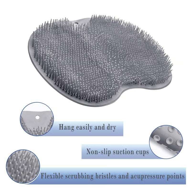Silicone Shower Foot Scrubber Mat ~ Clean and massage feet hands-free in seconds