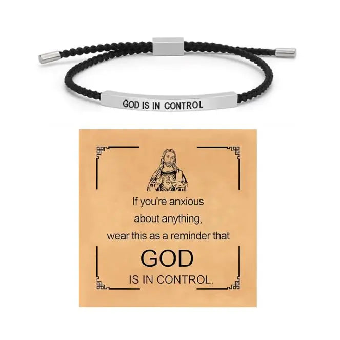 “God is in Control” Inspiring Bracelet ~ A Daily Reminder of Faith, Peace, and Strength