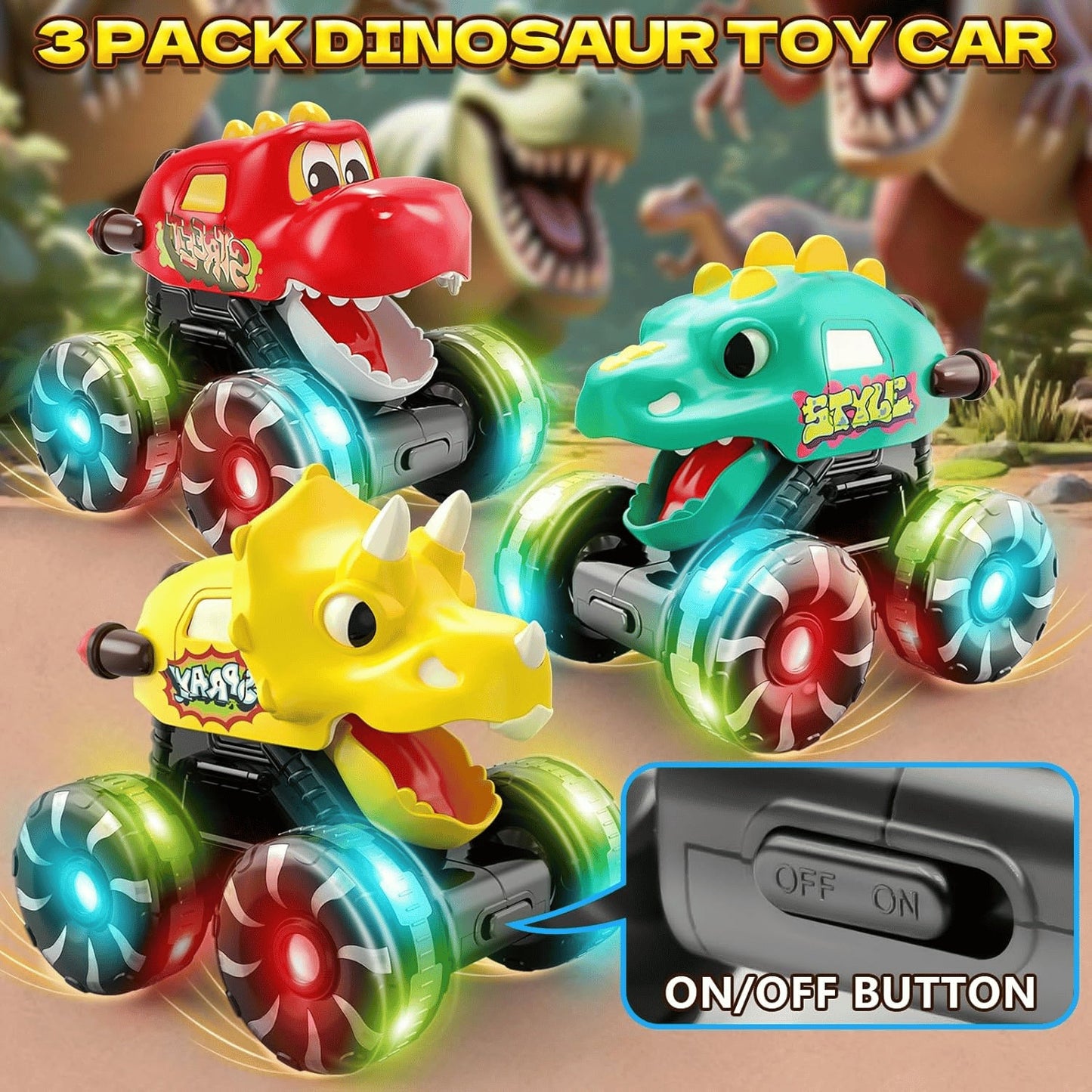 Press & Go Dino Monster Truck ~ The push-and-go toy that never gets old.